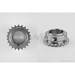 Axlesprocket aluminium 7075 T6 "RK" '428' in 2-piece Ø50mm / 8x3,5mm 22T (silver) (Sales)