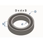 Front wheel bearing 25x42x9mm >6905-ZZ<