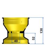 Front wheel 130-52mm  Magnesium >R<